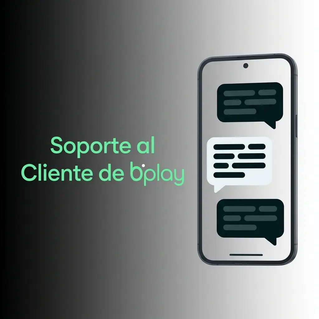 Equipo de soporte al cliente de Bplay con opciones de chat en vivo, correo y sección de ayuda